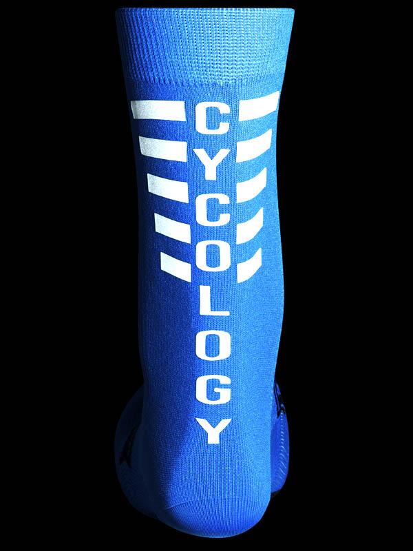 Cycology Reflective Logo Cycling Socks Blue - Image 3