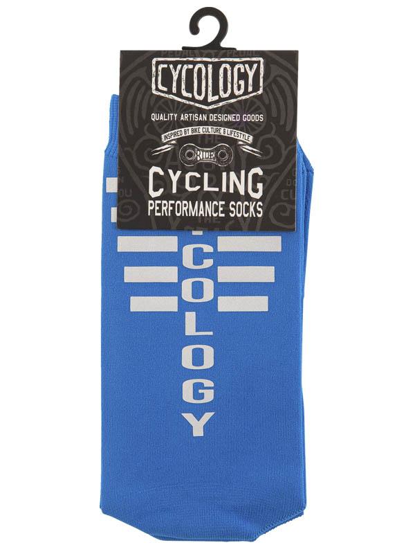 Cycology Reflective Logo Cycling Socks Blue - Image 4