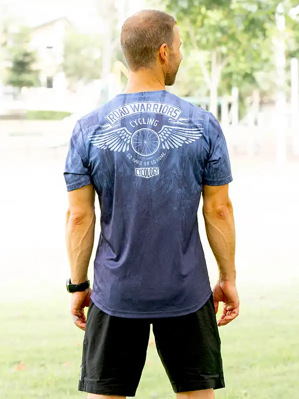 Road Warriors Men's Technical T-Shirt Navy - Image 3