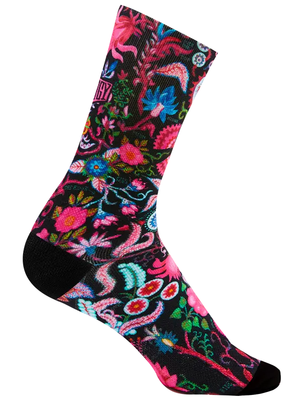 Secret Garden Cycling Socks Black - Image 4