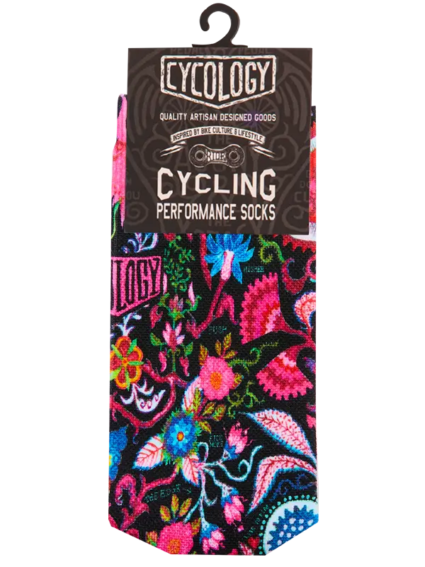 Secret Garden Cycling Socks Black - Image 5